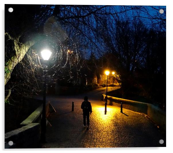  Balgownie Bridge at Night Acrylic by ian jackson