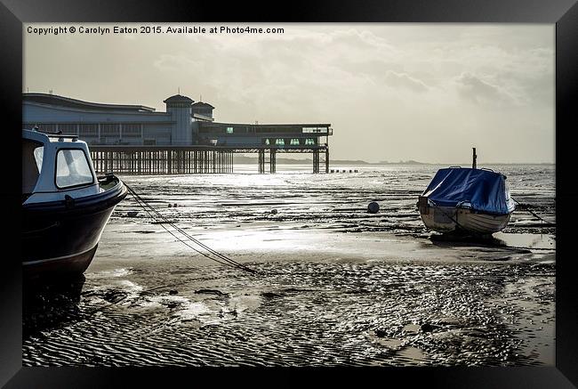  The Grand Pier and Beach, Weston-super-Mare Framed Print by Carolyn Eaton