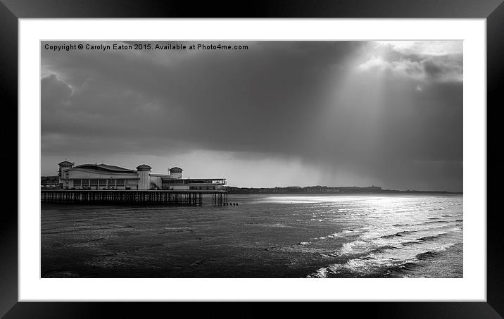  Grand Pier, Weston-super-Mare B&W Framed Mounted Print by Carolyn Eaton