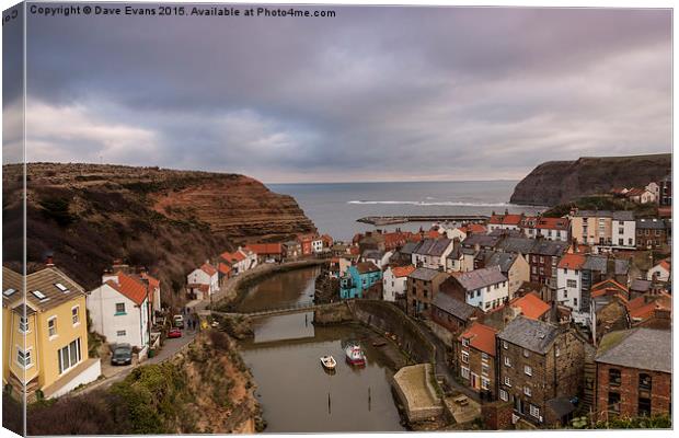  Staithes Canvas Print by Dave Evans