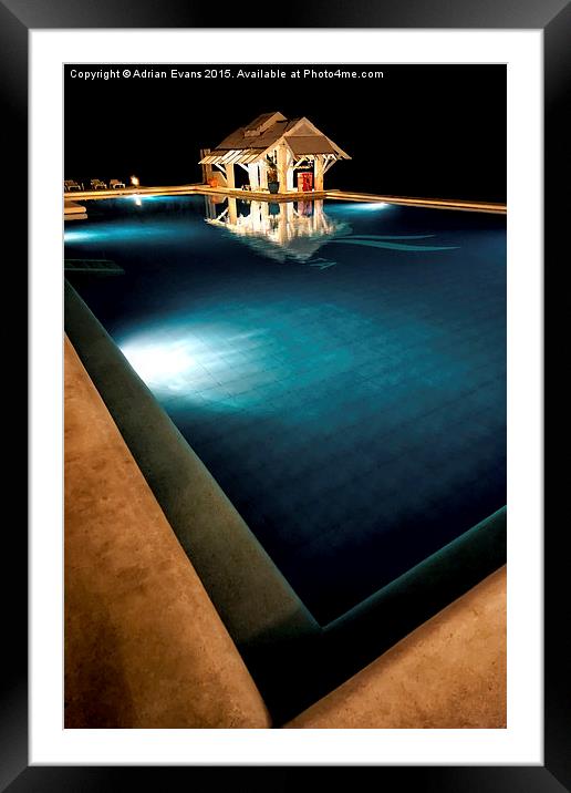  Pool Bar Philippines Framed Mounted Print by Adrian Evans