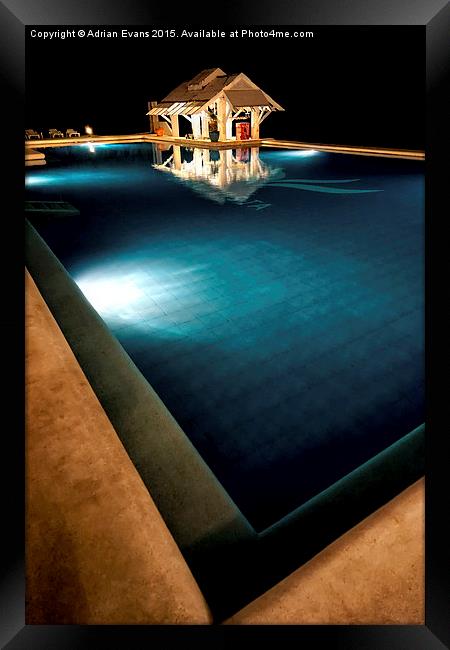  Pool Bar Philippines Framed Print by Adrian Evans