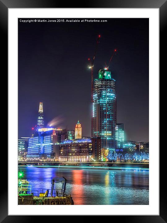  South Bank City Lights Framed Mounted Print by K7 Photography