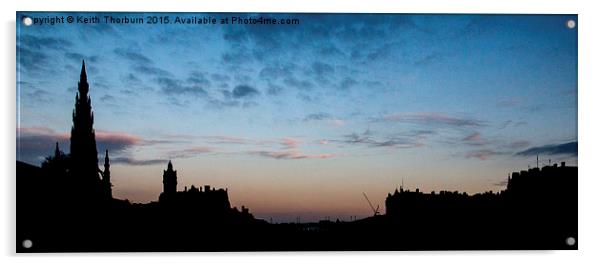 Edinburgh Silhouete Acrylic by Keith Thorburn EFIAP/b