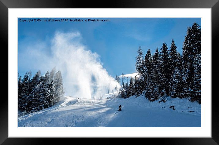  Making Snow Framed Mounted Print by Wendy Williams CPAGB