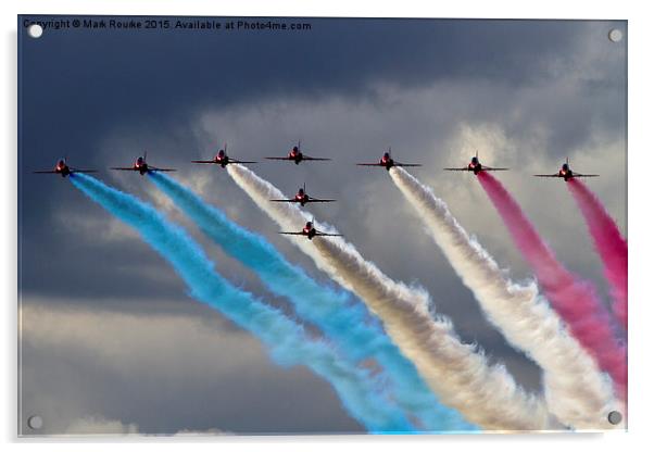  Ladies and Gentlemen, The Red Arrows Acrylic by Mark Rourke