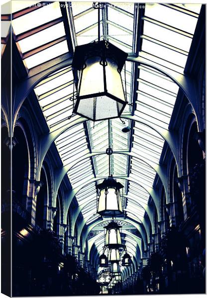  Royal Arcade Norwich Lamps Canvas Print by Sally Lloyd
