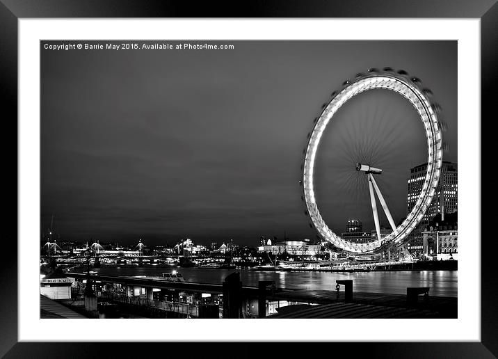 London By Night Framed Mounted Print by Barrie May