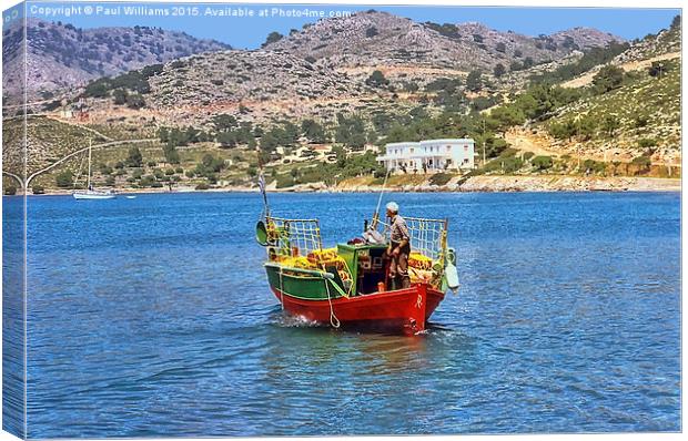  Sponge Fisherman Canvas Print by Paul Williams