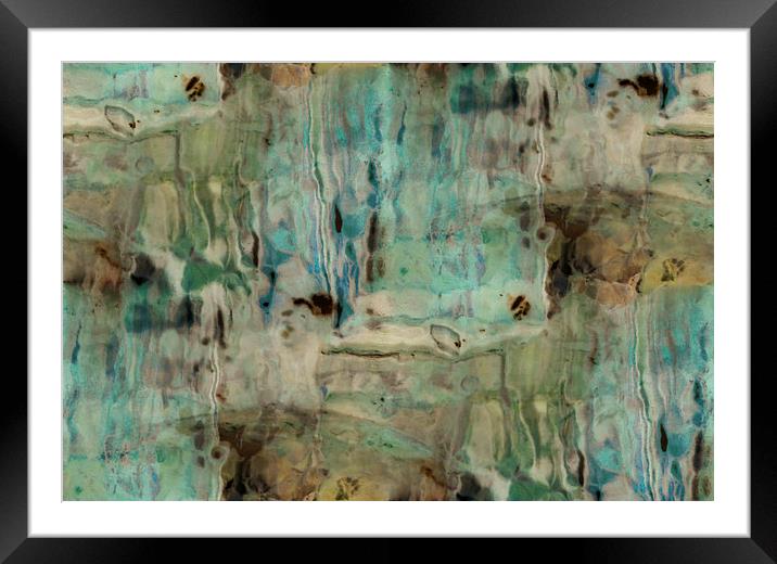  abstract rockpools Framed Mounted Print by Heather Newton