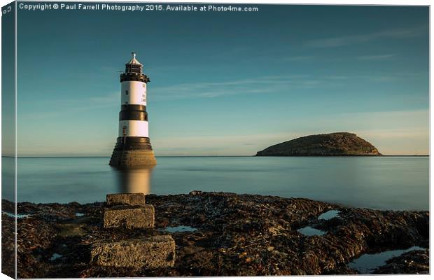  Penmon lighthouse and Puffin Island  Canvas Print by Paul Farrell Photography