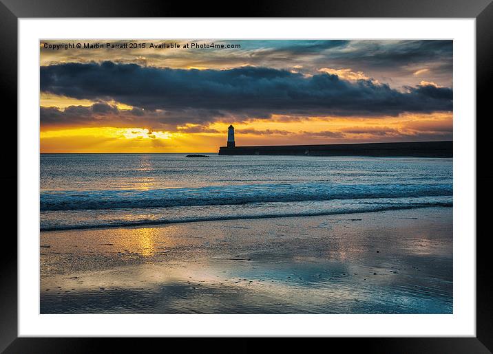 Berwick Beach at Sunrise Framed Mounted Print by Martin Parratt