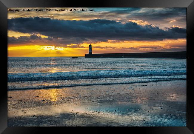 Berwick Beach at Sunrise Framed Print by Martin Parratt