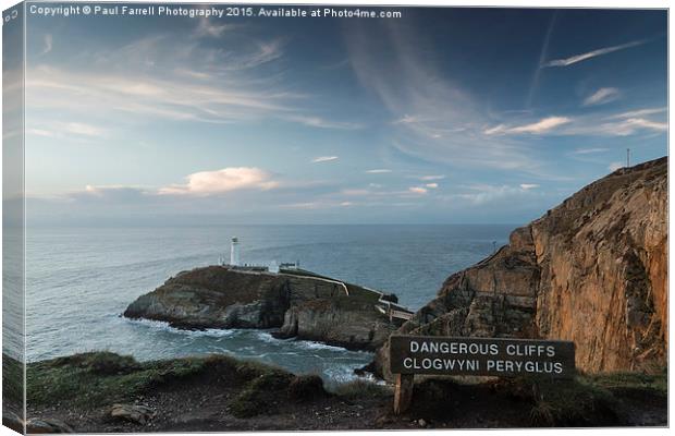  South Stack lighthouse, Anglesey Canvas Print by Paul Farrell Photography
