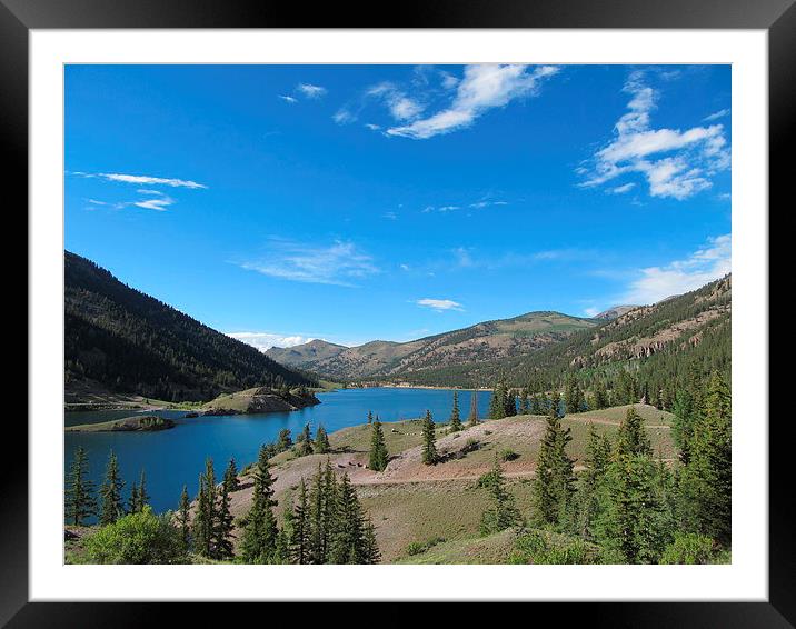 Lake San Cristobal  Framed Mounted Print by JUDY LACEFIELD