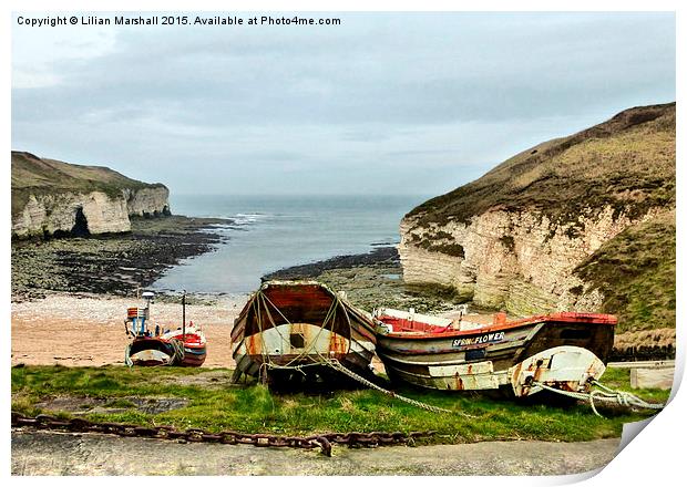  Flamborough Head. Print by Lilian Marshall