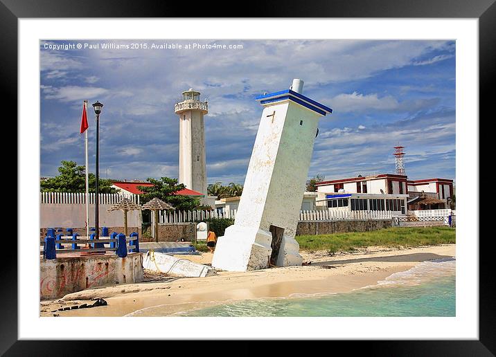 Puerto Morelos Lighthouses Framed Mounted Print by Paul Williams