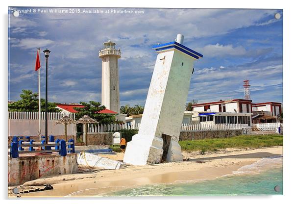 Puerto Morelos Lighthouses Acrylic by Paul Williams