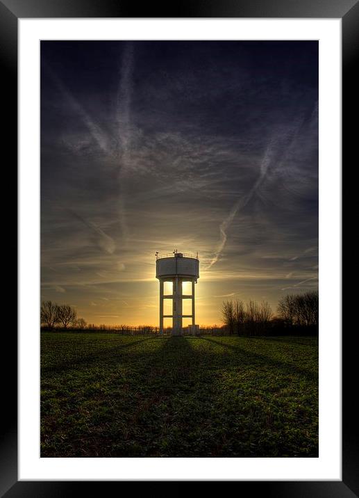  Grantham Water tower Framed Mounted Print by Steven Shea