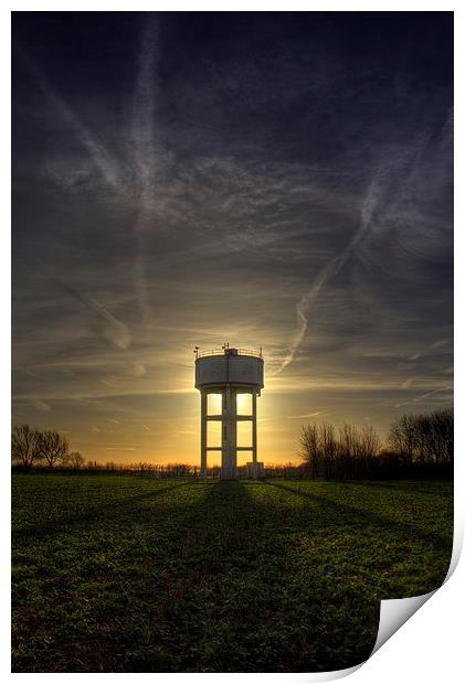  Grantham Water tower Print by Steven Shea