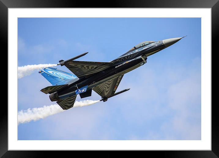  Belgian Air Component F16 Framed Mounted Print by Oxon Images