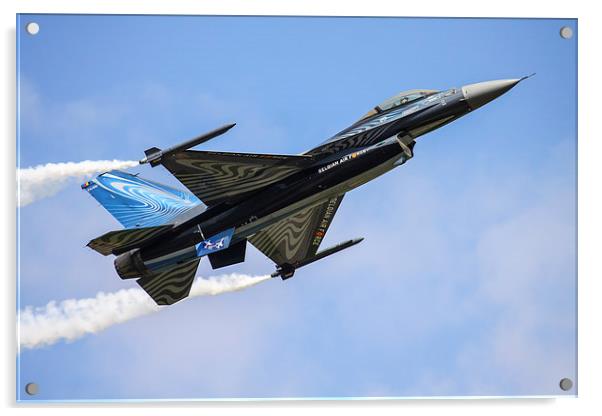  Belgian Air Component F16 Acrylic by Oxon Images