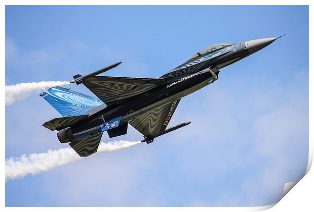  Belgian Air Component F16 Print by Oxon Images