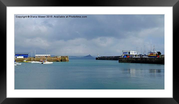  Penzance Harbour Framed Mounted Print by Diana Mower
