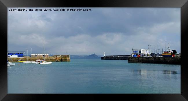  Penzance Harbour Framed Print by Diana Mower