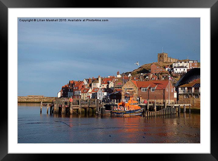  East Cliff Whitby. Framed Mounted Print by Lilian Marshall