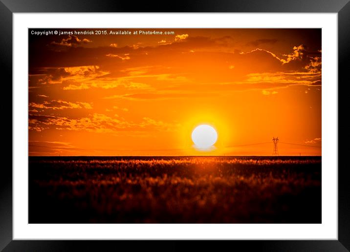  sunset Framed Mounted Print by james hendrick