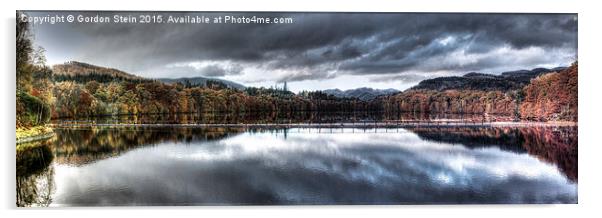  Loch Faskally in Autumn Acrylic by Gordon Stein