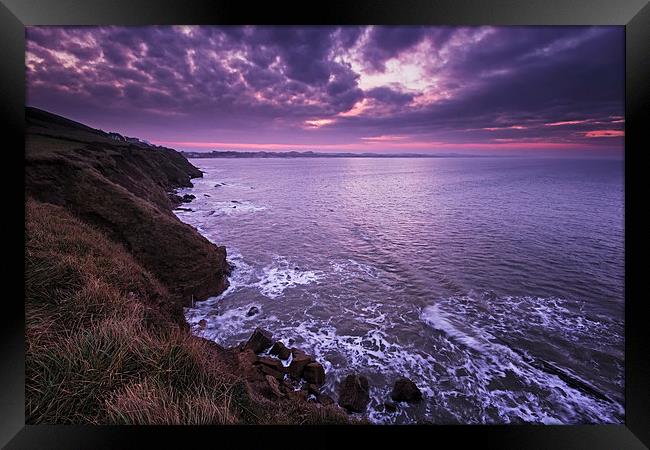  Saunton Sands sunrise Framed Print by Dave Wilkinson North Devon Ph