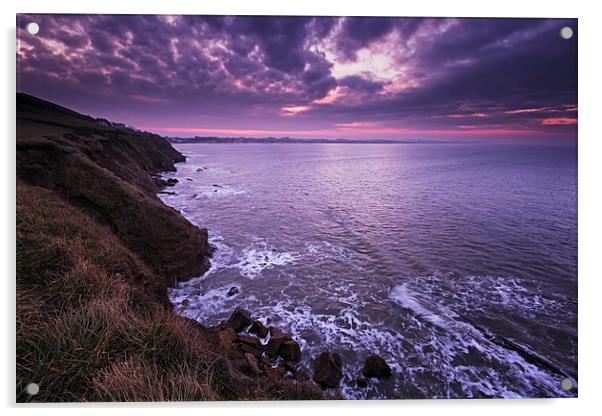  Saunton Sands sunrise Acrylic by Dave Wilkinson North Devon Ph