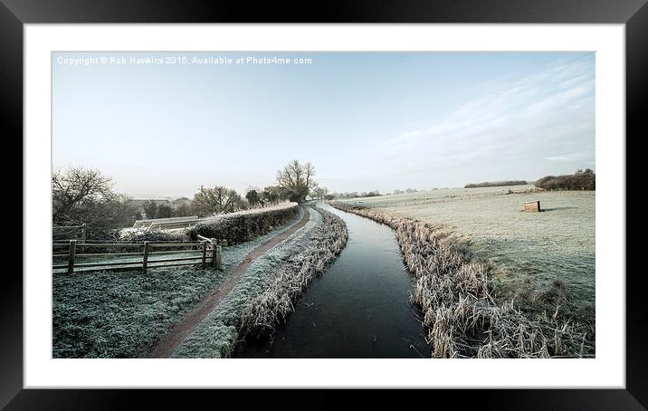  Winter at Ayshford Bridge  Framed Mounted Print by Rob Hawkins