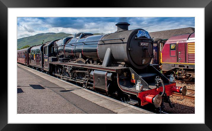 the jacobite 45407 steam train  Framed Mounted Print by stephen king