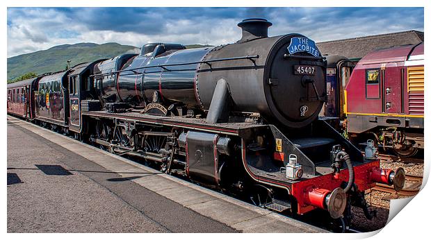 the jacobite 45407 steam train  Print by stephen king