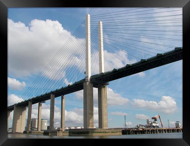  The QE2 Bridge Framed Print by Malcolm Snook