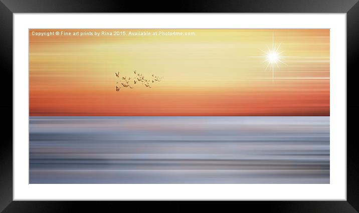  Flight of the butterflies Framed Mounted Print by Fine art by Rina