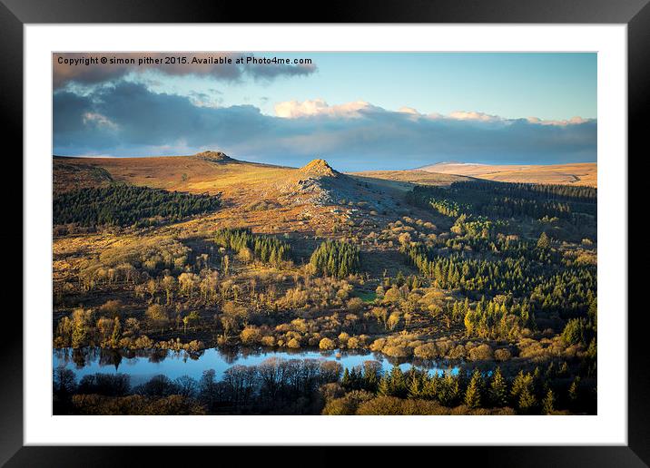  Burrator reservoir Framed Mounted Print by simon pither