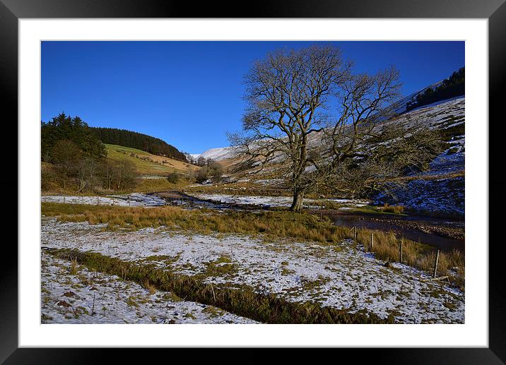 The Brecon Beacons during winter  Framed Mounted Print by Jonathan Evans