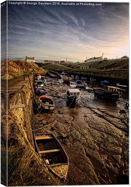 A Surreal Scene of Abandoned Boats Canvas Print by George Davidson
