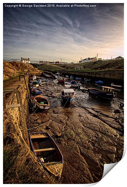 A Surreal Scene of Abandoned Boats Print by George Davidson