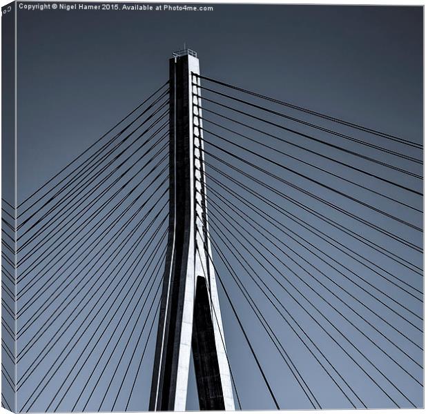 Guadiana International Bridge Canvas Print by Wight Landscapes
