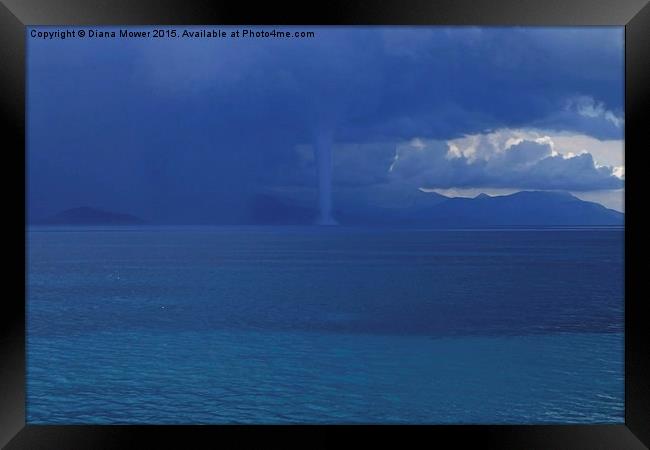  Funnel  Cloud  Framed Print by Diana Mower