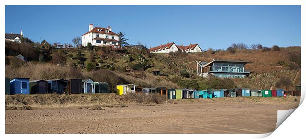 Coldingham Beach Huts Print by Alan Whyte