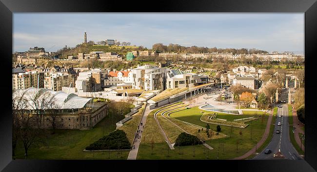  The Scottish Parliament from Salisbury Crags Framed Print by Alan Whyte