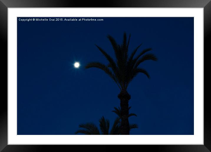  The Palm and The Moon Framed Mounted Print by Michelle Orai