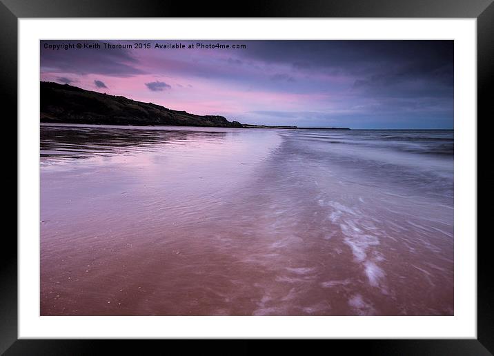 Sunrise on Gullane Beach Framed Mounted Print by Keith Thorburn EFIAP/b