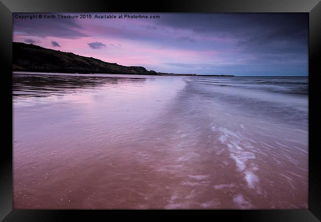 Sunrise on Gullane Beach Framed Print by Keith Thorburn EFIAP/b